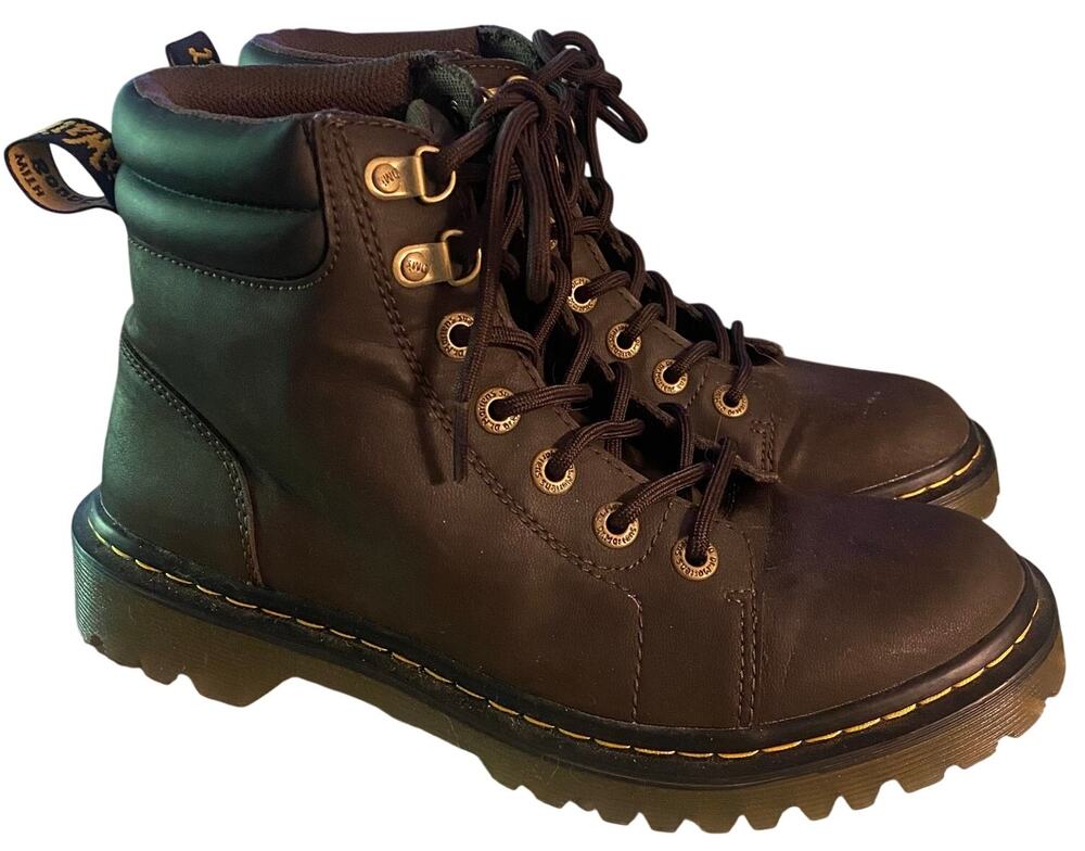 Dr Martens "Faora" Women's Leather, Ankle Boot, Black, Laced-Up, 8, #AW004